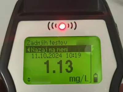 Alkotest je pokazal, da je voznik v petek zjutraj v &Scaron;kofji Loki za volan sedel konkretno pijan. 