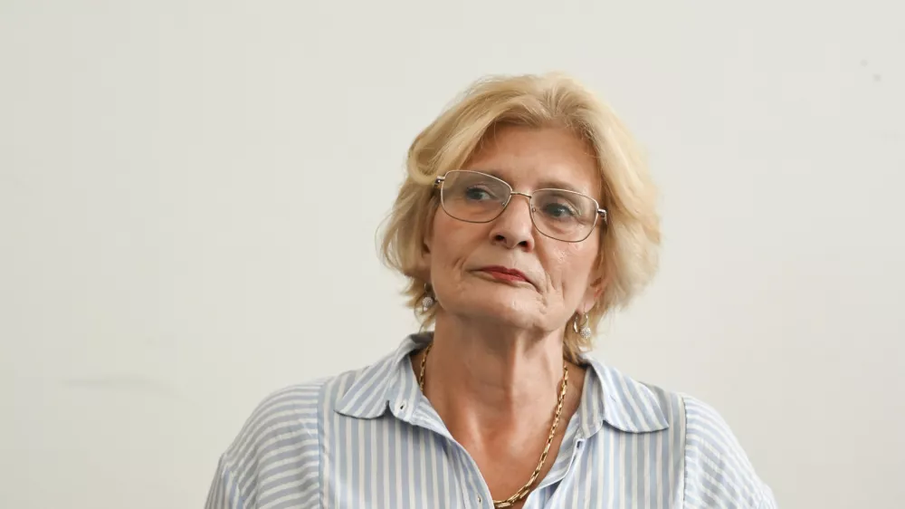 Lidija Giuliatti Bajželj - 24.08.2023 &ndash; sojenje Lidiji Giuliatti Bajželj, osumljeni kaznivega dejanja napeljevanja k umoru svojega sina Andreja Bajžlja //FOTO: Nik Erik Neubauer