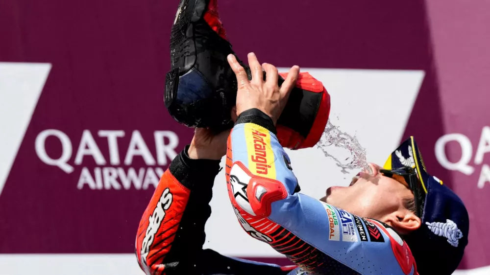 &Scaron;panec Marc Marquez se je v Avstraliji veselil zmage v razredu moto, a nima možnosti, da bi postal svetovni prvak. Foto: Reuters