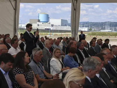 - Jedrska elektrarna Kr&scaron;ko- 06. 06. 2024 - položitev temeljnega kamna za odlagali&scaron;če nizko in srednjeradioaktivnih odpadkov (NSRAO) - NEK, ARAO - Kr&scaron;ko //FOTO: Jaka Gasar