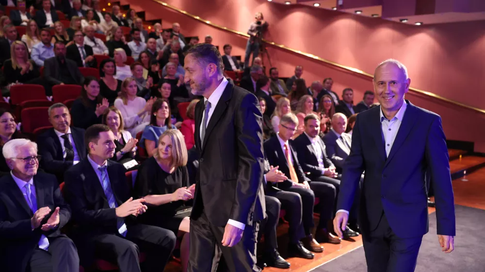 Klemen Bo&scaron;tjančič, Bojan Petan- 21.10.2024 - izbor Gazele 2024 - zlata gazela je podjetje Hyla //FOTO: Jaka Gasar