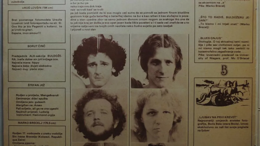 Fotografija z razvpite plo&scaron;če skupine Buldožer Pljuni istini u oči /&nbsp;Foto: arhiv