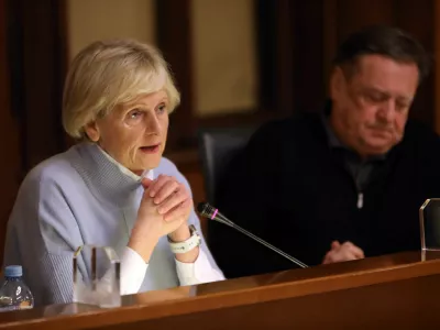 Antonija Poplas Susič, direktorica Zdravstvenega doma ZD Ljubljana- 17.01.2023 &ndash; Mestna občina Ljubljana (MOL) - novinarska konferenca ljubljanskega župana Zorana Jankovića, na kateri je predstavil novi vodji oddelka za zdravje in socialno varstvo ter službe za lokalno samoupravo,//FOTO: Tomaž Skale