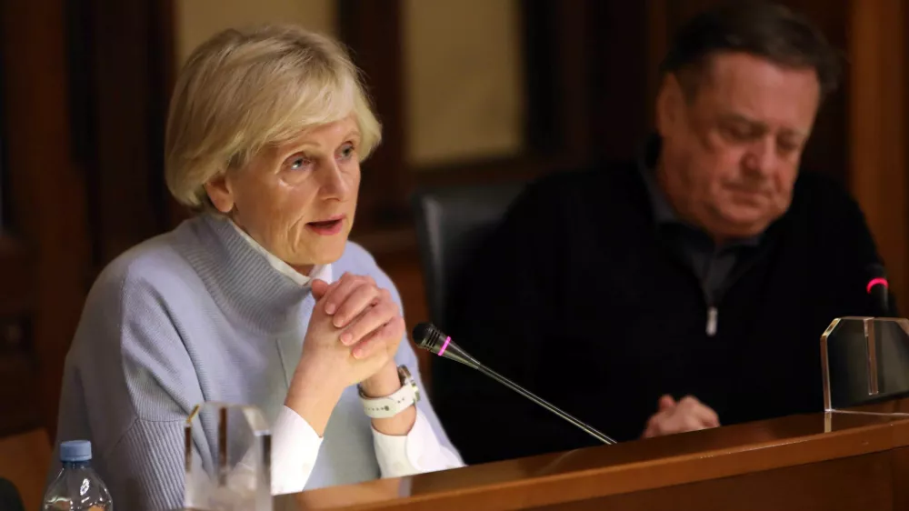 Antonija Poplas Susič, direktorica Zdravstvenega doma ZD Ljubljana- 17.01.2023 &ndash; Mestna občina Ljubljana (MOL) - novinarska konferenca ljubljanskega župana Zorana Jankovića, na kateri je predstavil novi vodji oddelka za zdravje in socialno varstvo ter službe za lokalno samoupravo,//FOTO: Tomaž Skale