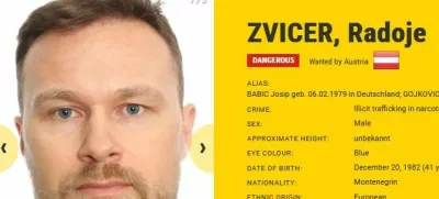 Radoje Zvicer, vodja zloglasnega črnogorskega kavaškega klana, se je znašel na seznamu najbolj iskanih Evropejcev. 