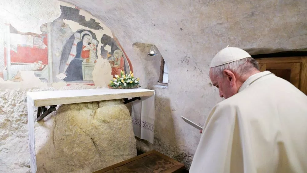 Papež Franči&scaron;ek decembra 2019 v Grecciu / Foto: Vatican Media / Foto: Vatican Media 