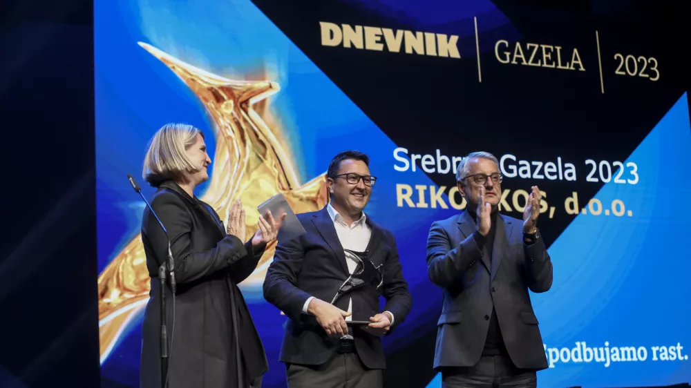 direktor podjetja Riko Ekos Ale&scaron; Knavs- 25.10.2023 - 23. Slovenska GAZELA 2023 &ndash; izbor najbolj&scaron;ih najhitreje rastočih podjetij &ndash; sklepna prireditev in podelitev priznanj zlate, srebrne in bronaste gazele 2022 v Cankarjevem domu //FOTO: Luka Cjuha