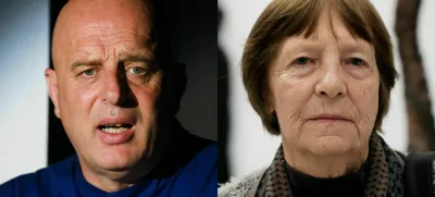 Dragan Živadinov in Dragica Čadež.