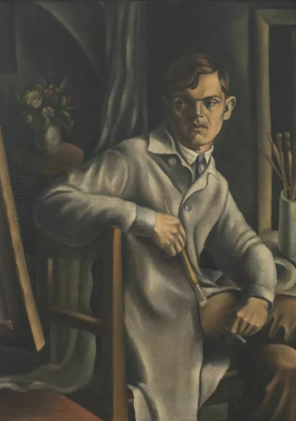 Nande Vidmar, Portret slikarja Draga Vidmarja, 1928, zbirka GBJ Foto: arhiv galerije