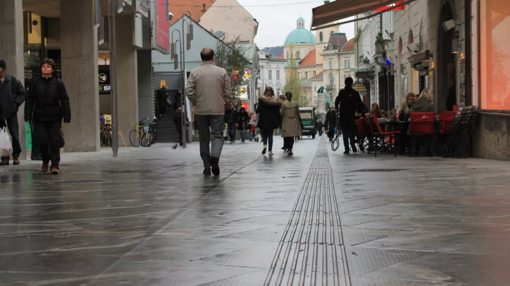 Taktilne oznake, prenova, slepi, Čopova ulica