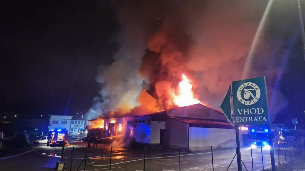 Zagorelo je ob &scaron;tirih zjutraj, gasilci pa so posamezna žari&scaron;ča gasili tudi čez dan. Foto: Obalno-kra&scaron;ka gasilska regija