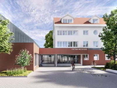 V prihodnjem letu bo prebivalce Medvod razveselila nova podoba skoraj sto let stare medvo&scaron;ke občinske stavbe. Foto: Občina Medvode