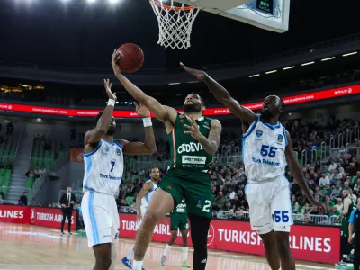 - Jones Devante,- 18.12.2024. - Ko&scaron;arka Cedevita Olimpija - T&uuml;rk Telekom v 12. krogu evropskega pokala. //FOTO: Bojan Velikonja