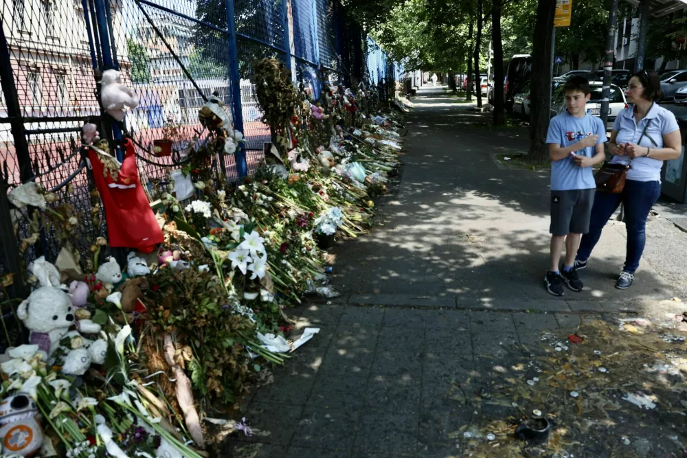O&Scaron; Ivana Ribnikarja, Beograd, prizori&scaron;če nedavnega strelskega pohoda / Foto: Jaka Gasar