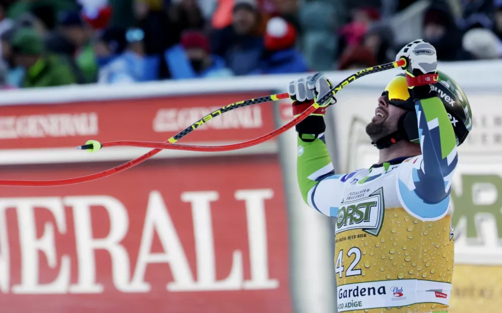 Martin Čater je s petim mestom v Val Gardeni dosegel svoj drugi največji smuka&scaron;ki uspeh. Foto: Reuters