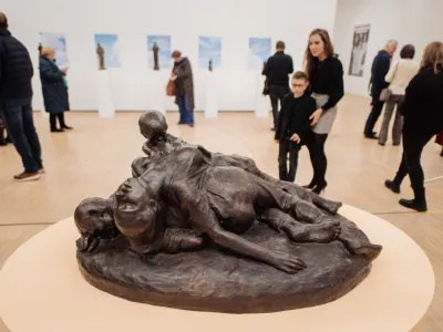 Razstavo Franc Berneker: Okamenele sanje so v Koro&scaron;ki galeriji likovnih umetnosti pripravili ob 150. obletnici umetnikovega rojstva. Foto: Dobran Laznik