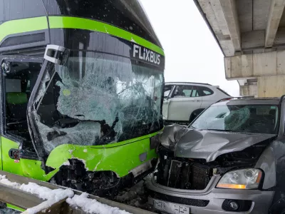 Verižno trčenje na Hrva&scaron;ki avtocesti je povzročilo kaos. Foto: PIXSELL