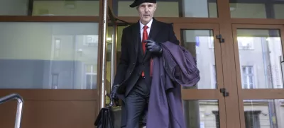 odvetnik Velimir Cugmas  - 20.12.2013 v Celju - izrek sodbe - sojenje Mirku Krašovcu, upokojenemu ekonomu Nadškofije Maribor in predsedniku uprave škofijskega Gospodarstva Rast - v zadevi Betnava in Rimske terme obtožen napeljevanja h kaznivemu dejanju v škodo EU  //FOTO: Jaka Gasar