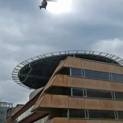 helikopter- 10.08.2017 - Heliport UKC Ljubljana - heliodrom - pristajališče za helikopterje na strehi Kliničnega centra v Ljubljani -//FOTO: Tomaž Skale