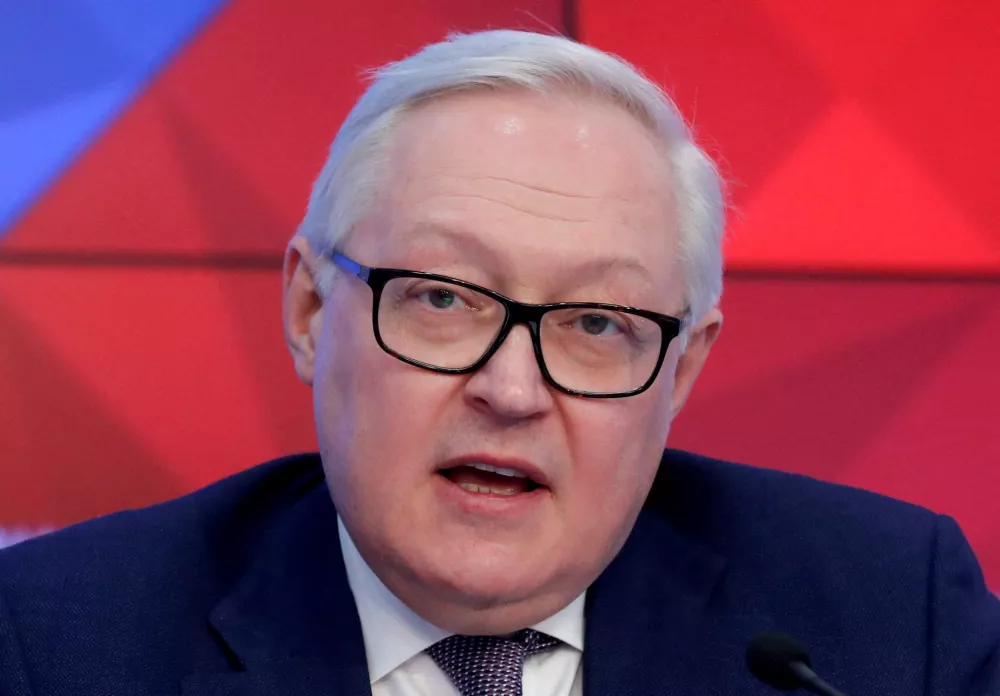 FILE PHOTO: Russian Deputy Foreign Minister Sergei Ryabkov speaks during a news conference in Moscow, Russia February 7, 2019. REUTERS/Maxim Shemetov//File Photo