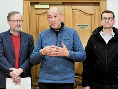 Petr Fiala, Janez Jan&scaron;a in Mateusz Morawiecki, geostrate&scaron;ko povsem zgre&scaron;ili.&nbsp;/ Foto: Alenka Žavbi