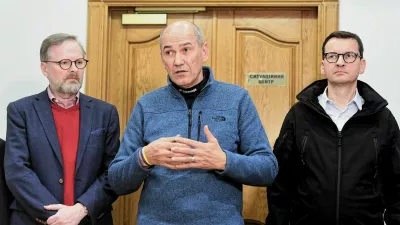 Petr Fiala, Janez Jan&scaron;a in Mateusz Morawiecki, geostrate&scaron;ko povsem zgre&scaron;ili.&nbsp;/ Foto: Alenka Žavbi