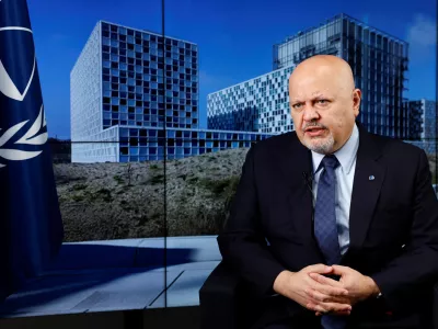 International Criminal Court (ICC) Prosecutor Karim Khan talks during an interview with Reuters in The Hague, Netherlands January 16, 2025. REUTERS/Piroschka van de Wouw