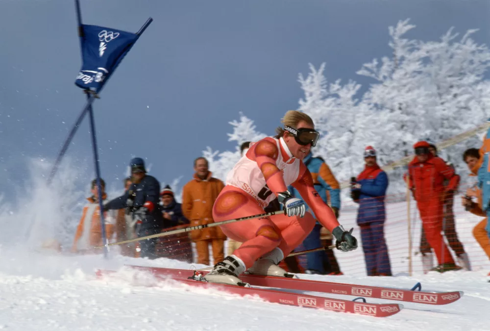Bojan Krizaj of Yugoslavia competes in the slalom at the Sarajevo Winter Olympic Games. (Photo by &copy; Wally McNamee/CORBIS/Corbis via Getty Images) / Foto: Wally Mcnamee