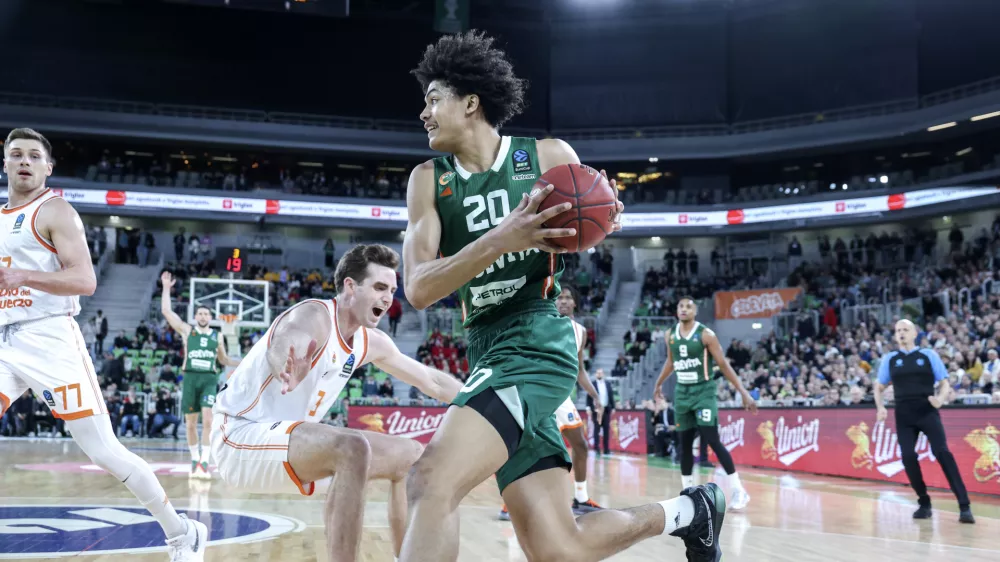 Joan Beringer- 28.01.2025 - ko&scaron;arka - Eurocup - Cedevita Olimpija: Valencia//FOTO: Jaka Gasar