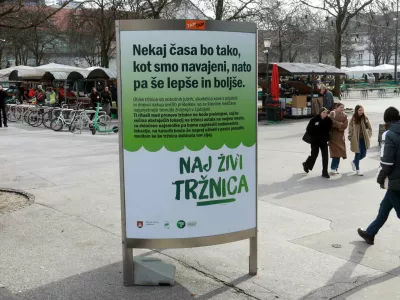 31.01,2025 -plakat za bolj&scaron;o tžnico, tržnicaFoto: Tomaž Skale