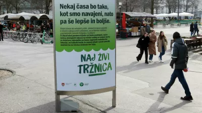 31.01,2025 -plakat za bolj&scaron;o tžnico, tržnicaFoto: Tomaž Skale