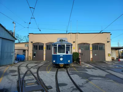 Tramvaj po več kot osmih letih končno znova povezuje Trst in Opčine. / Foto:&nbsp;Katja Gle&scaron;čič