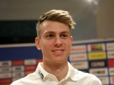 Tijan Marovt- 12.09.2023 &ndash; Smučarska zveza Slovenije - mo&scaron;ka alpska smučarska reprezentanca v tehničnih disciplinah po vrnitvi s priprav v Južni Ameriki.//FOTO: Tomaž Skale