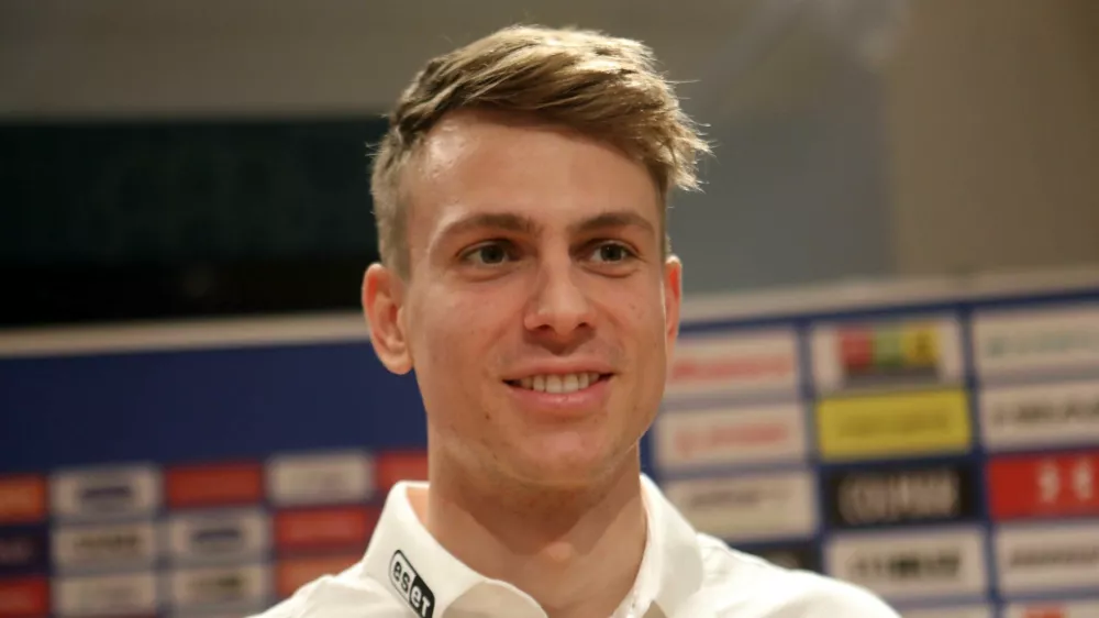 Tijan Marovt- 12.09.2023 &ndash; Smučarska zveza Slovenije - mo&scaron;ka alpska smučarska reprezentanca v tehničnih disciplinah po vrnitvi s priprav v Južni Ameriki.//FOTO: Tomaž Skale