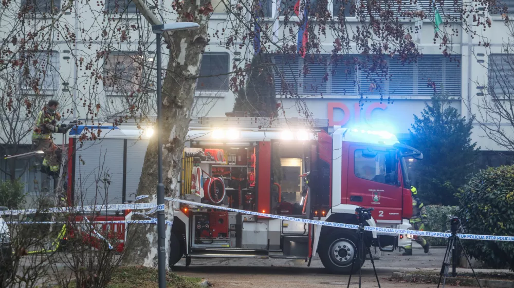 - 30.01.2025. - Obsežen požar v Dija&scaron;kem domu Ivana Cankarja v Ljubljani.//FOTO: Bojan Velikonja