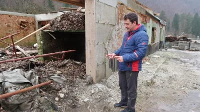 Iskrica, Marko Kjuder, vodna ujma, uničena hi&scaron;a. Foto: Tatjana Pihlar / Foto: Tatjana Pihlar 