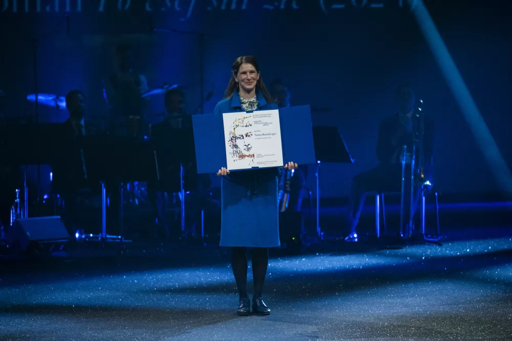 Nata&scaron;a Kramberger07.02.2025 Proslava ob slovenskem kulturnem prazniku s podelitvijo Pre&scaron;ernovih nagrad in nagrad Pre&scaron;ernovega skladaFOTO: Nik Erik Neubauer