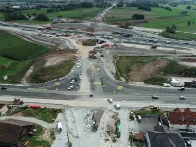 Gradbi&scaron;če avtocestnega priključka Dragomer F Dars