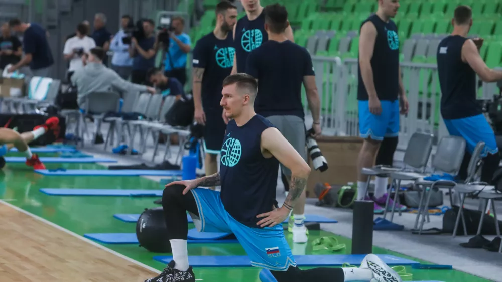 - Gregor Hrovat.- 27.04.2024. Trening slovenske ko&scaron;arkarske reprezentance pred odhodom na kvalifikacijski turnir za Olimpijske igre v Grčiji. //FOTO: Bojan Velikonja
