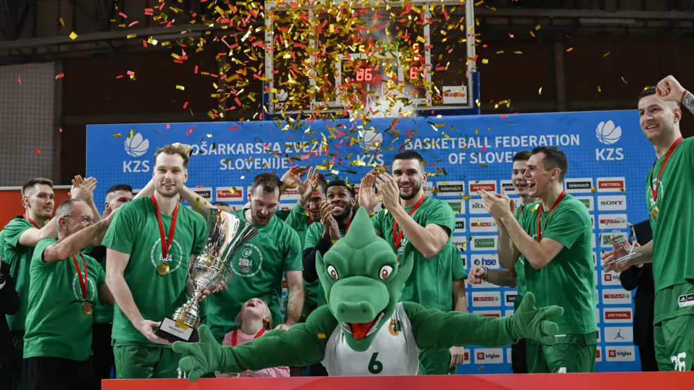 - 17.2.2024 - Finale ko&scaron;arkarskega pokala Spar; Olimpija: Krka, Kodeljevo. // FOTO: Nik Erik Neubauer