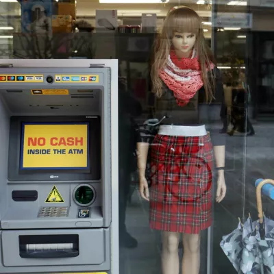 09.01.2024 - simbolična fotografija- pomankanje denarja, nedelujoči bankomat ATM, padec standarda,pomankanje gotovineFoto: Tomaž Skale