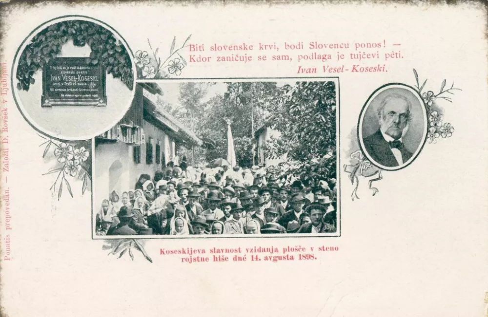 Jovan Vesel Koseski se je rodil 12. septembra 1798 v Bok&scaron;etovi hi&scaron;i v Spodnjih Kosezah. / Foto: arhiv občine Lukovica / Foto: Arhiv Občine Lukovica