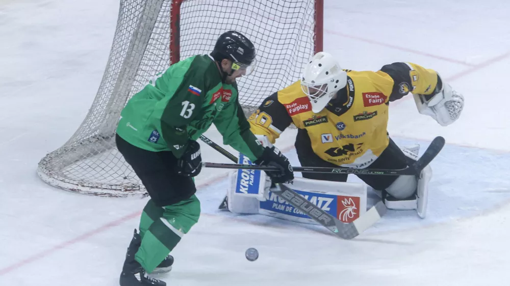 Žiga Pance- 23.02.2025 - hokej - Olimpija: Pustertal//FOTO: Jaka Gasar