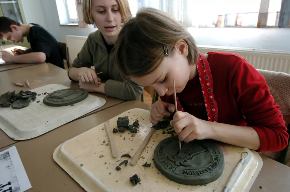 Otro&scaron;ka delavnica, glina, otroci