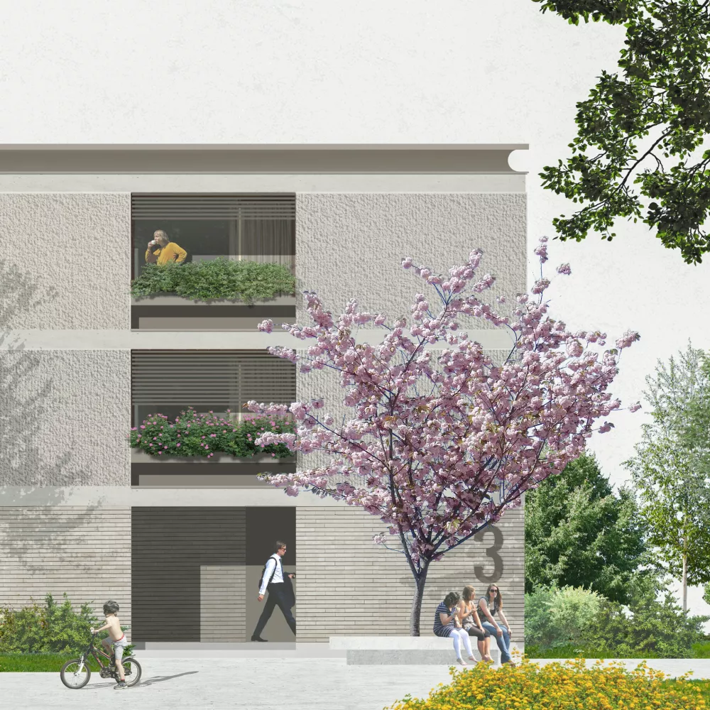 V soseski Rakova jel&scaron;a III sklad načrtuje 53 stanovanj in prostore Dru&scaron;tva paraplegikov ljubljanske pokrajine. Vir:&nbsp;ZAPS