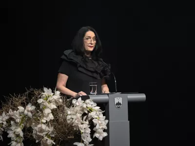 Zdenka Badovinac07.02.2025 Proslava ob slovenskem kulturnem prazniku s podelitvijo Pre&scaron;ernovih nagrad in nagrad Pre&scaron;ernovega skladaFOTO: Nik Erik Neubauer