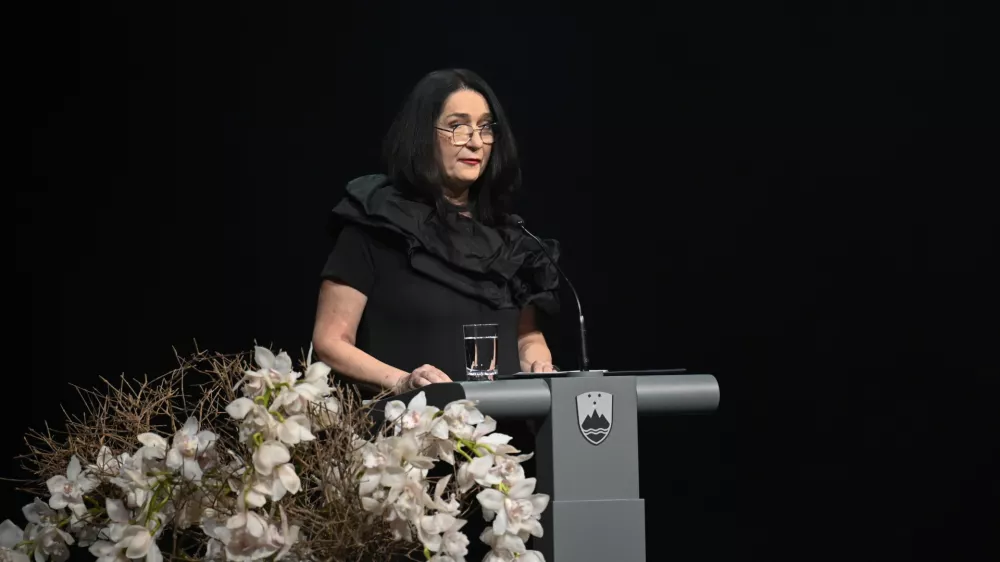 Zdenka Badovinac07.02.2025 Proslava ob slovenskem kulturnem prazniku s podelitvijo Pre&scaron;ernovih nagrad in nagrad Pre&scaron;ernovega skladaFOTO: Nik Erik Neubauer