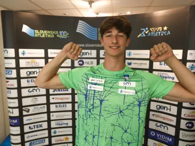 Tomo Ter&scaron;ek30.9.2024 - na sedežu Atletske zveze Slovenije (Letali&scaron;ka 33c, Ljubljana) začne sprejem mladinskih atletskih reprezentanc na čelu s svetovnim prvakom Tomom Ter&scaron;kom. FOTO: LUKA CJUHA