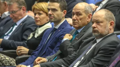 novi predsednik vlade Janez Jan&scaron;a (predsednik SDS) in predsednik NSi Matej Tonin- 06.03.2020 &ndash; Državni svet (DS) - posvet o finančnem položaju slovenskih občin, //FOTO: Luka Cjuha.