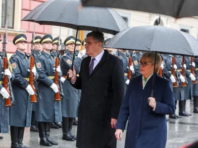 - Predsednica Republike Slovenije Nata&scaron;a Pirc Musar,- Predsednik Republike Hrva&scaron;ke Zoran Milovanović,- 26.02.2025. - Predsednik Republike Hrva&scaron;ke na prvem uradnem obisku v Sloveniji po izvolitvi na Hrva&scaron;kem.//FOTO: Bojan Velikonja
